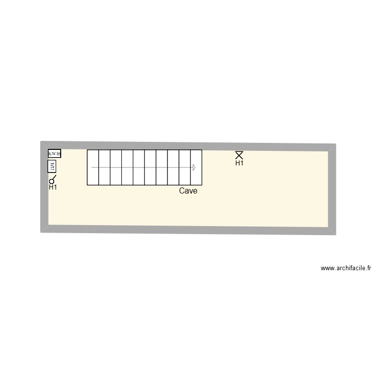 KEVIN CAVE. Plan de 1 pièce et 11 m2