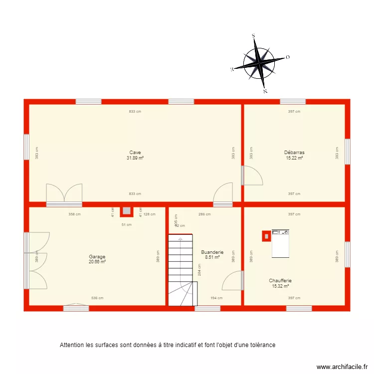 BI 5660 sous sol  c&ocirc;t&eacute;. Plan de 