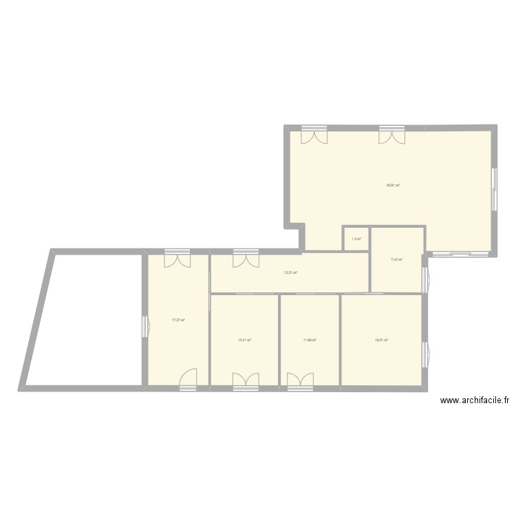 tarnos 2. Plan de 8 pièces et 128 m2