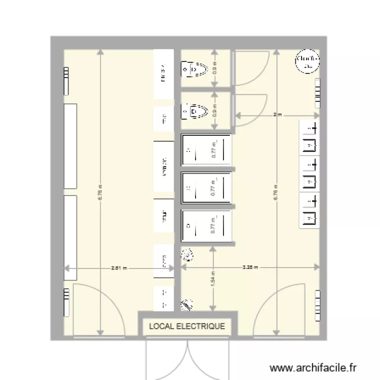 sanitaires 2. Plan de 
