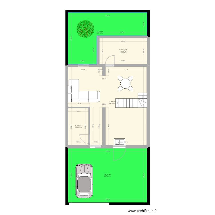 MAISON  TYPE. Plan de 11 pièces et 161 m2