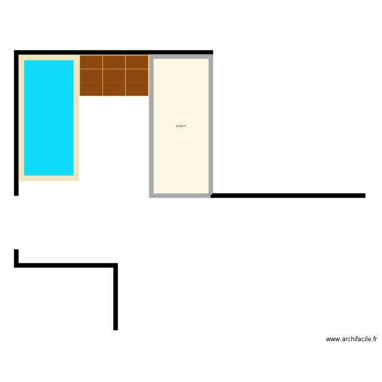 piscine. Plan de 0 pièce et 0 m2