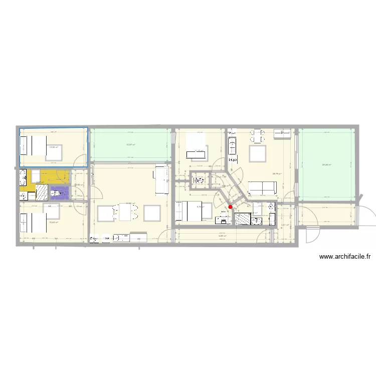 BONNAC 2 T3 DER ter. Plan de 