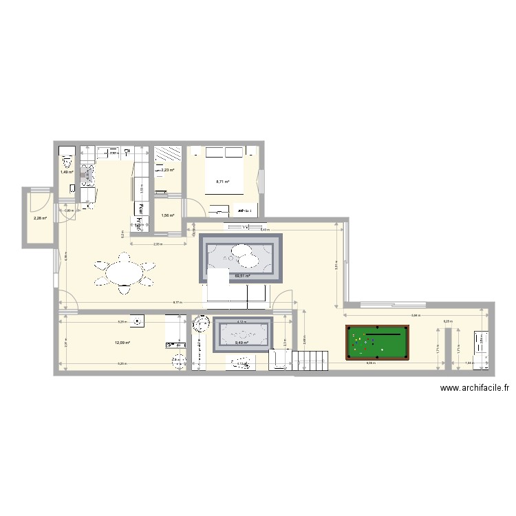 Maison3 dépendance avec étage. Plan de 0 pièce et 0 m2
