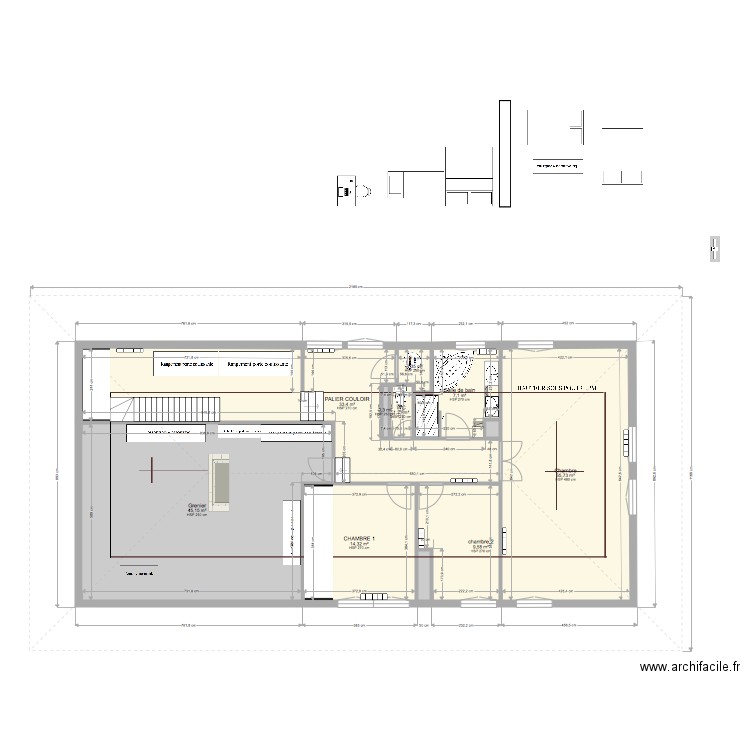 Niveau 1 maison Moineaux. Plan de 0 pièce et 0 m2