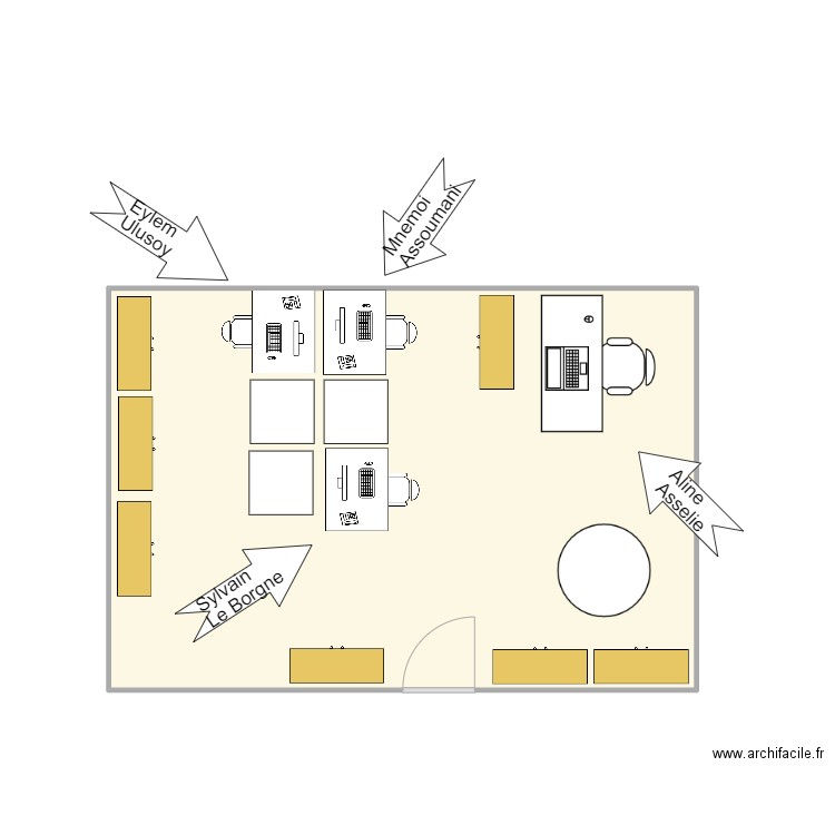 B221-84GRE. Plan de 1 pièce et 37 m2