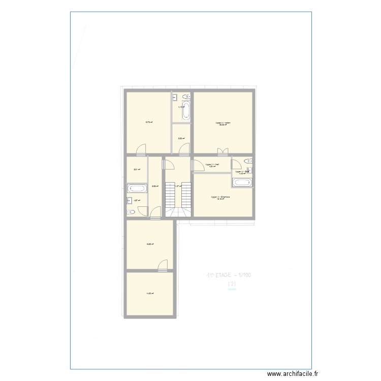 Yutz 1er etage Fatih v3. Plan de 0 pièce et 0 m2