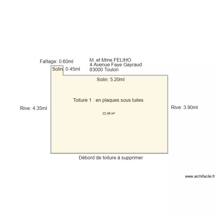 Plan FELIHO Toiture 1. Plan de 