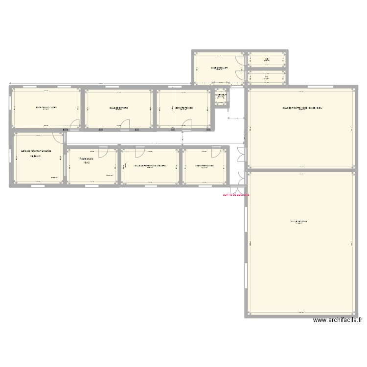 2ème étage IMPULSE 1. Plan de 13 pièces et 413 m2