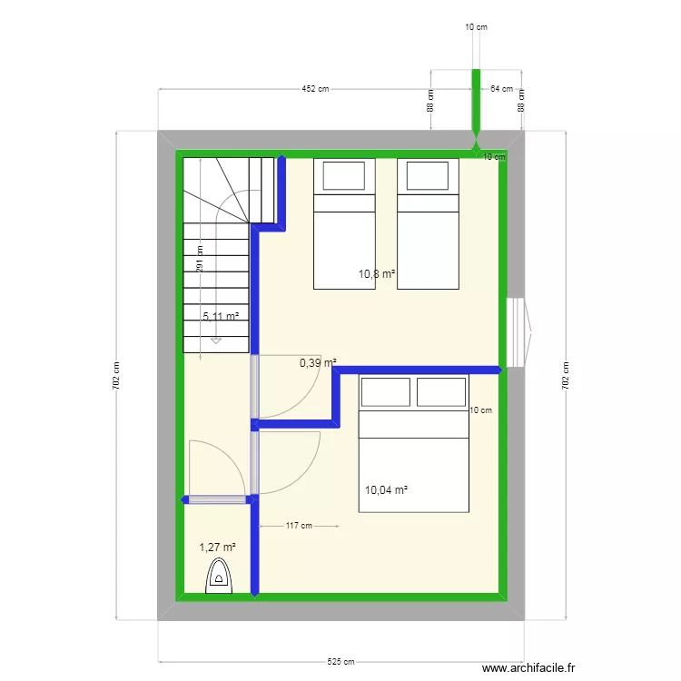 MOYENJMOUTIER  2 iem &eacute;tage. Plan de 