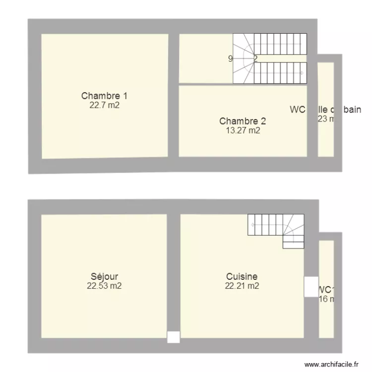 Maison coublevie. Plan de 