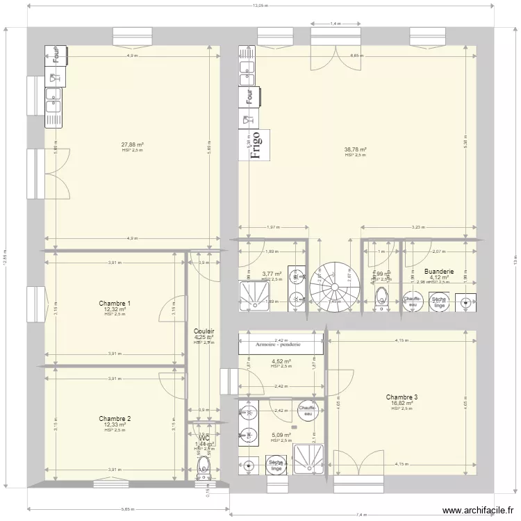 UZESTE PROJET ETABLE GRANGE. Plan de 