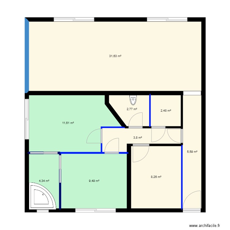 mehdi et aurélie. Plan de 0 pièce et 0 m2