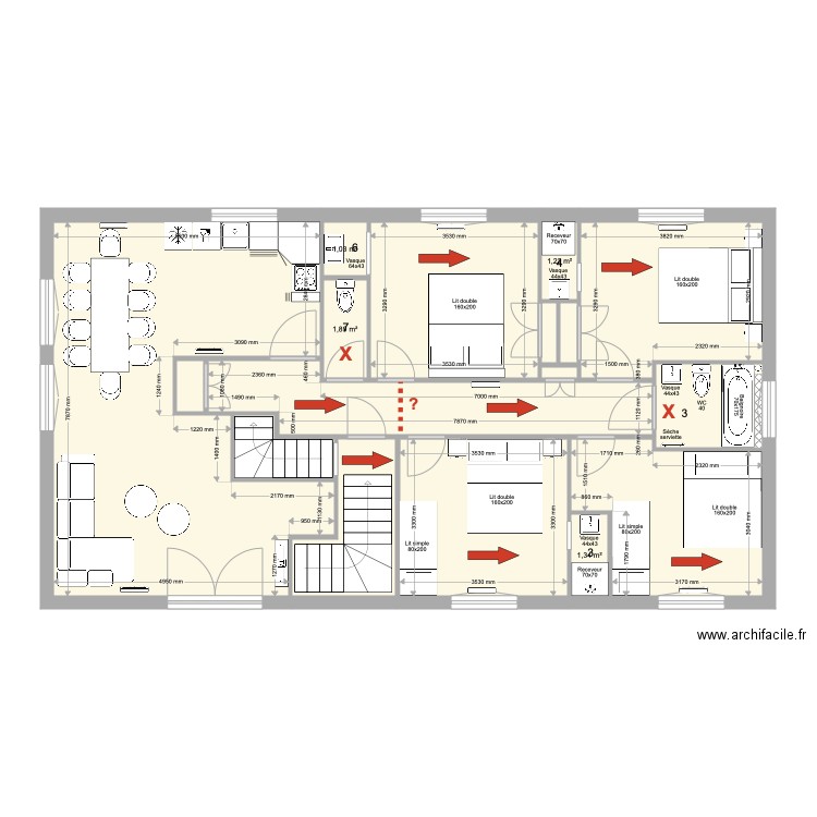 Premier Sols. Plan de 17 pièces et 112 m2