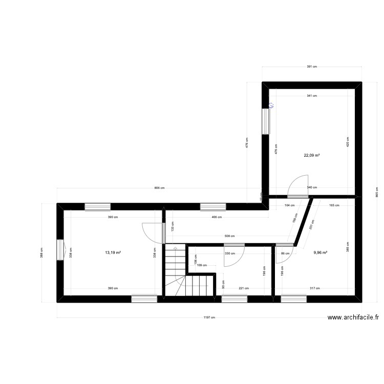 MORAILLON 1er. Plan de 5 pièces et 53 m2