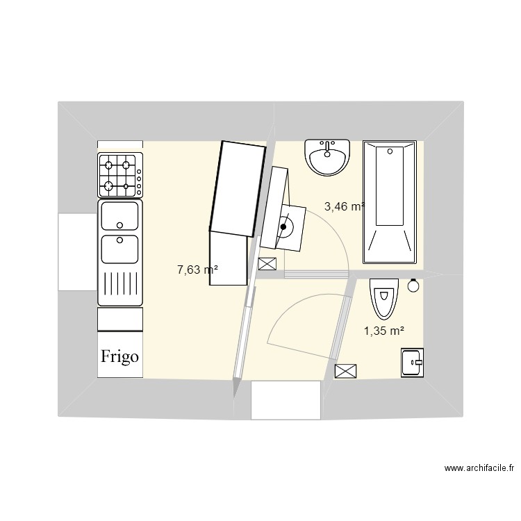 SdB Douche WC CUISINE ELECTRICITE 2023 mars. Plan de 0 pièce et 0 m2