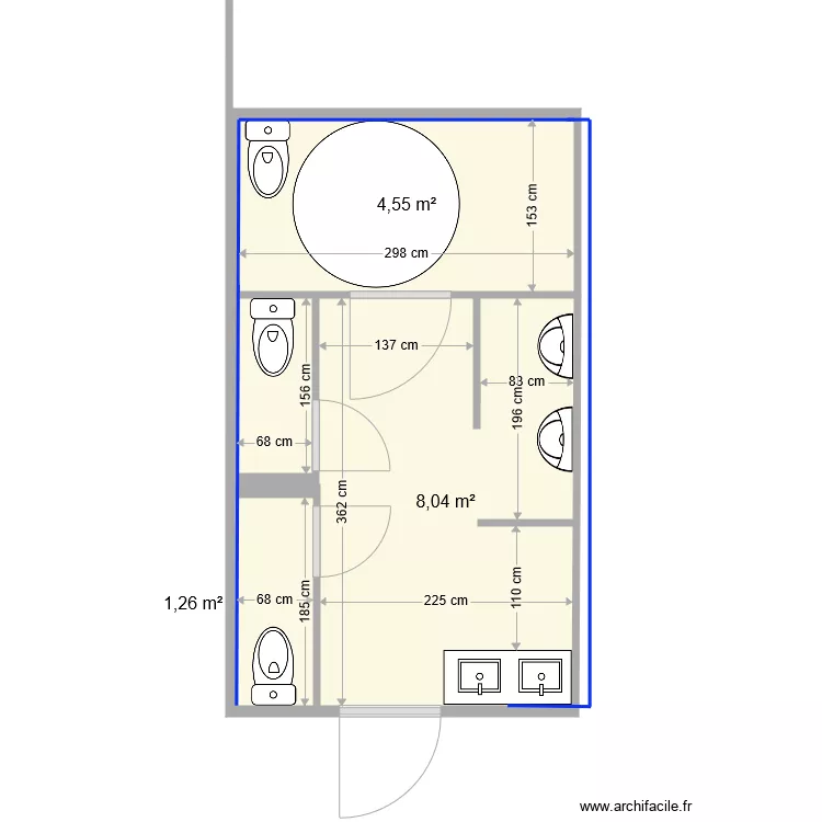 Projet wc 4. Plan de 