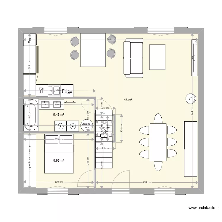 Plan RDV Num&eacute;ro 5 version sans Bureau v3. Plan de 