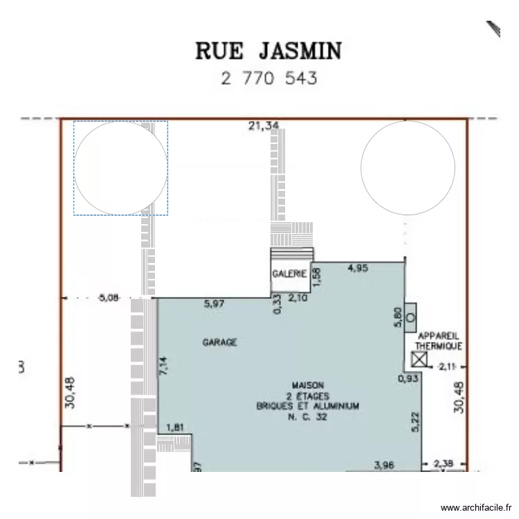 jardin avant. Plan de 