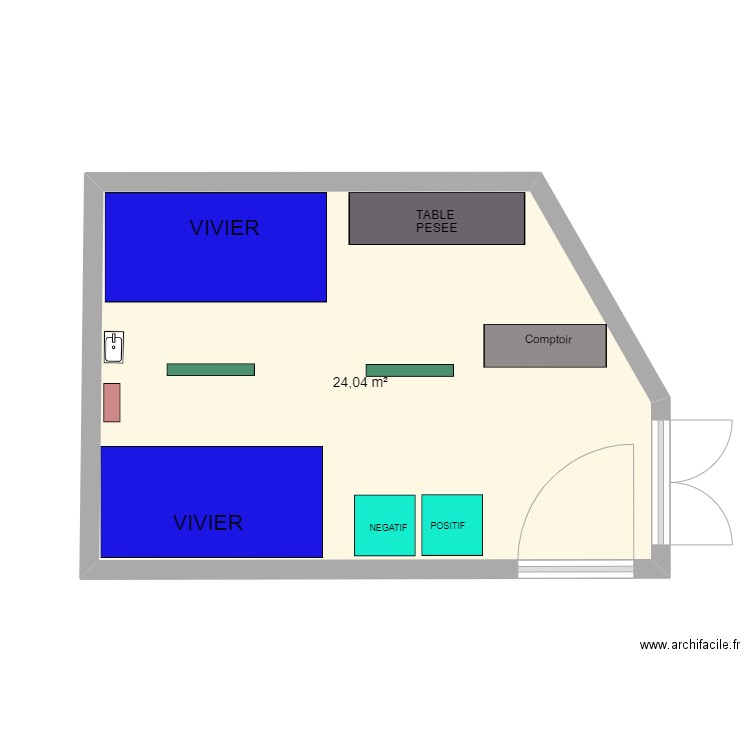 VIVIERS BOURG news 2. Plan de 1 pièce et 24 m2