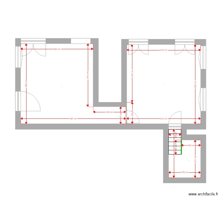 Nogent  Appt1 après travaux. Plan de 0 pièce et 0 m2