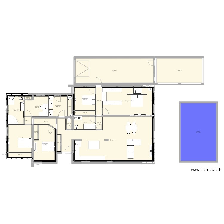 villa lignan fini+isolant piscine 2. Plan de 41 pièces et 298 m2