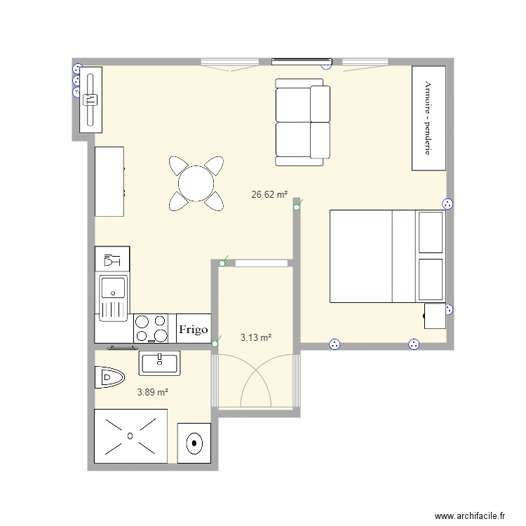 Junglinster Studio. Plan de 0 pièce et 0 m2