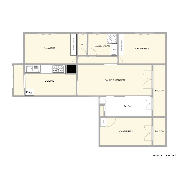 APPART. Plan de 0 pièce et 0 m2