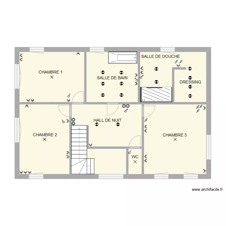 1ETAGE THIBAUD. Plan de 