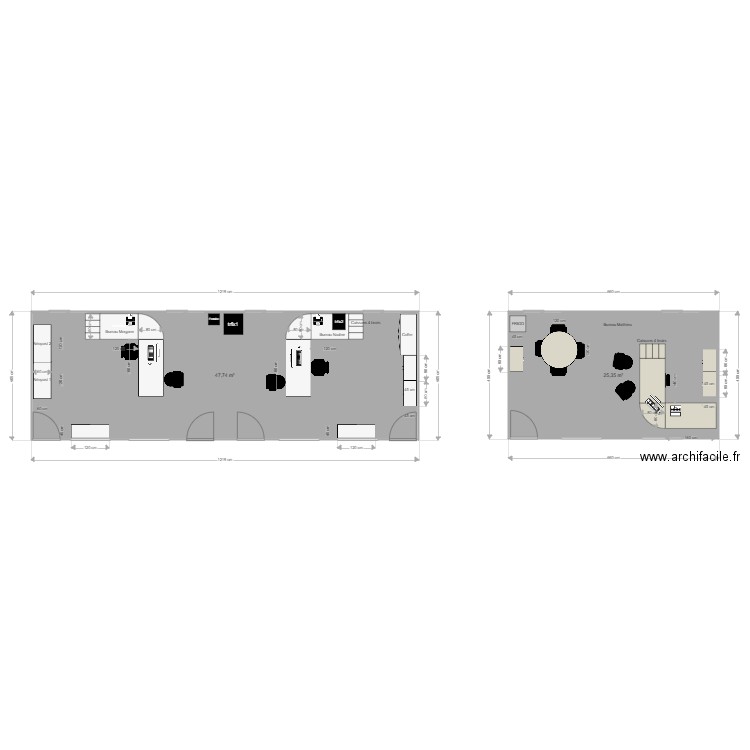 BUREAU 1. Plan de 0 pièce et 0 m2