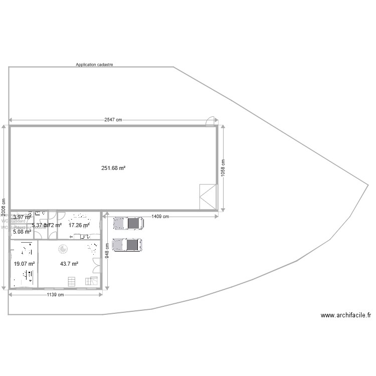 Implantation projet SMCB. Plan de 0 pièce et 0 m2