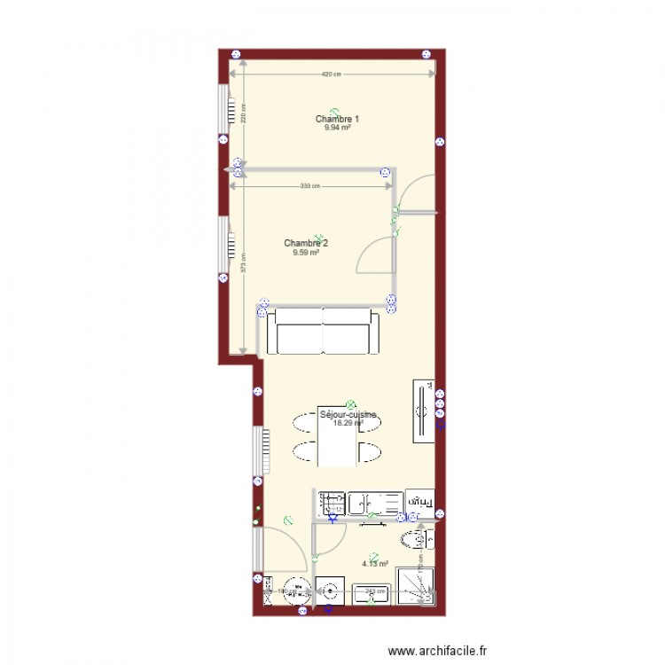 Maison La Fère. Plan de 0 pièce et 0 m2