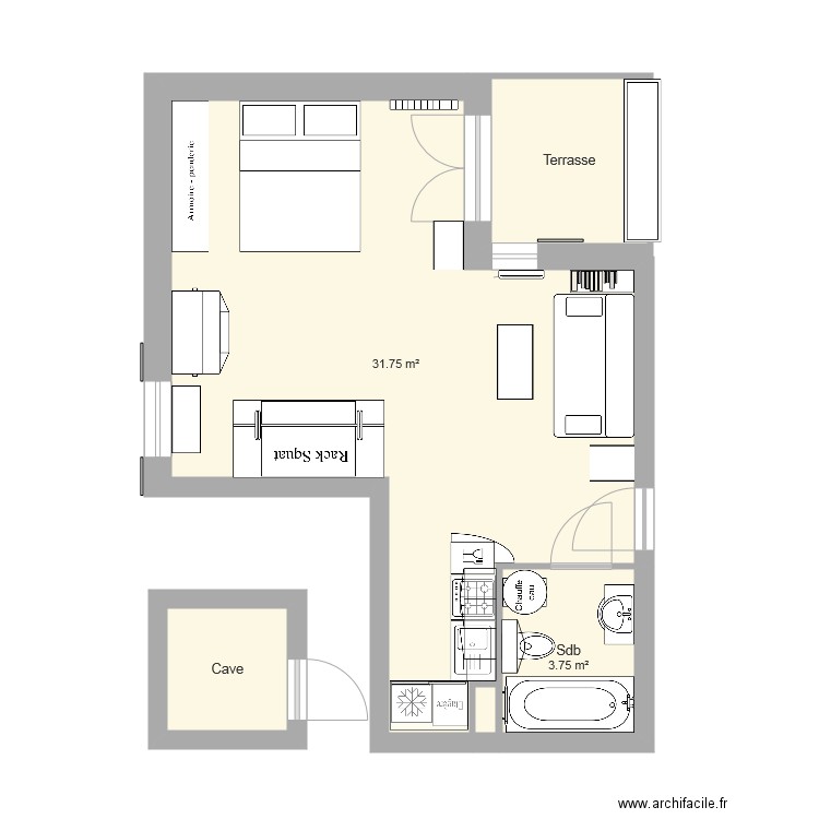 AppartModif2. Plan de 0 pièce et 0 m2