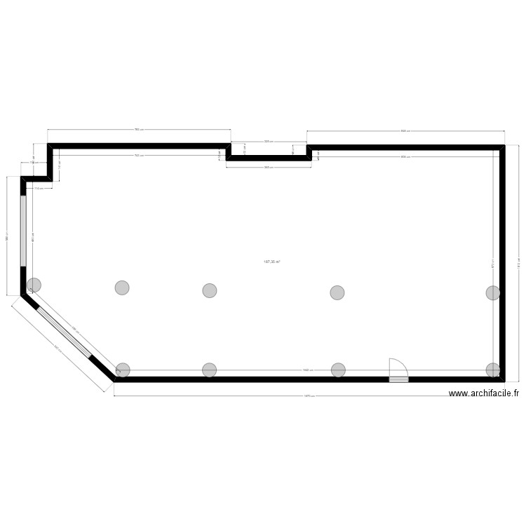 Fontenay Existant. Plan de 1 pièce et 187 m2