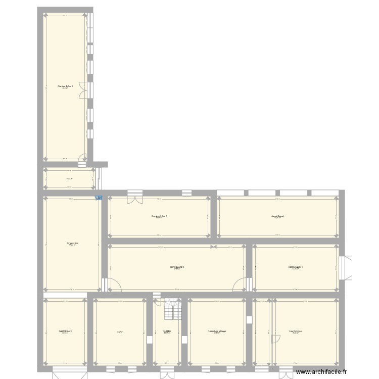 PLAN MAISON REZ DE CHAUSSEE. Plan de 12 pièces et 530 m2