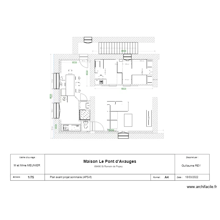 Maison St Romain de Popey APS-6. Plan de 