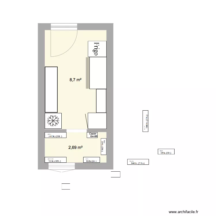 r&eacute;duit. Plan de 