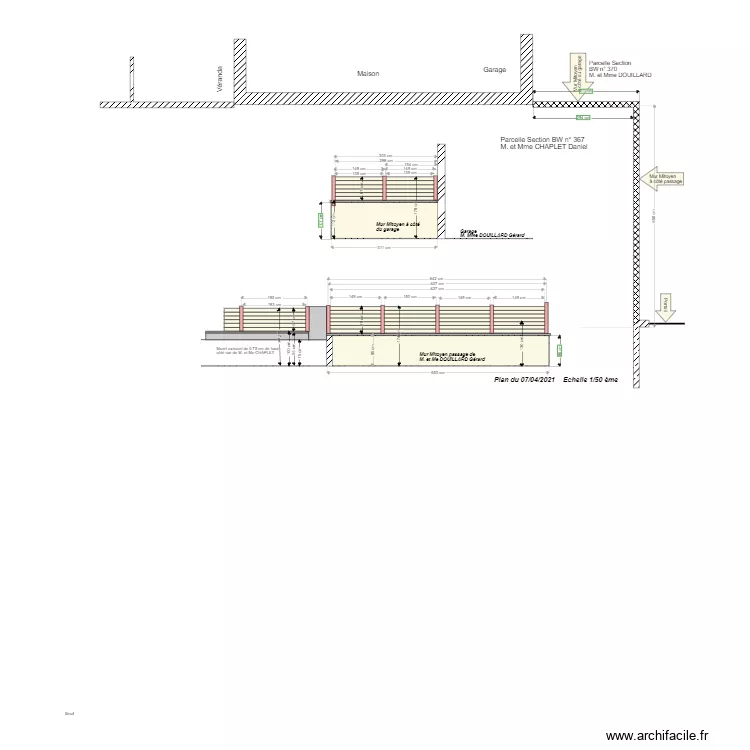 S&eacute;bastien LA CL&Ouml;TURE ALU  Cl&ocirc;ture mitoyenne c&ocirc;t&eacute; abri de jardin. Plan de 