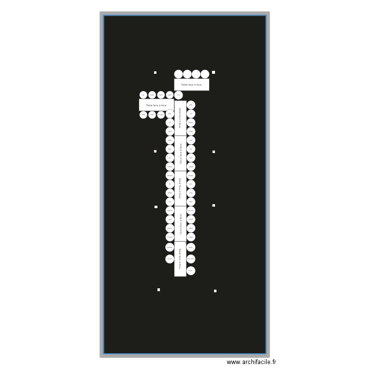Composition plan de tables anniv . Plan de 0 pièce et 0 m2