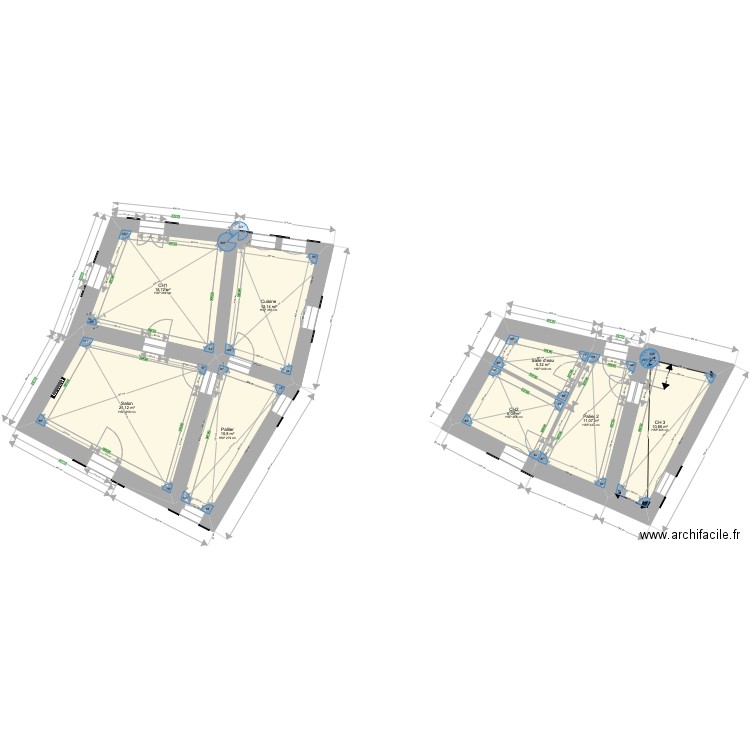 plan_8_Rivières. Plan de 8 pièces et 102 m2