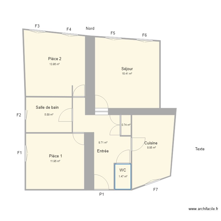 Gardon appartement 3 piéces. Plan de 0 pièce et 0 m2