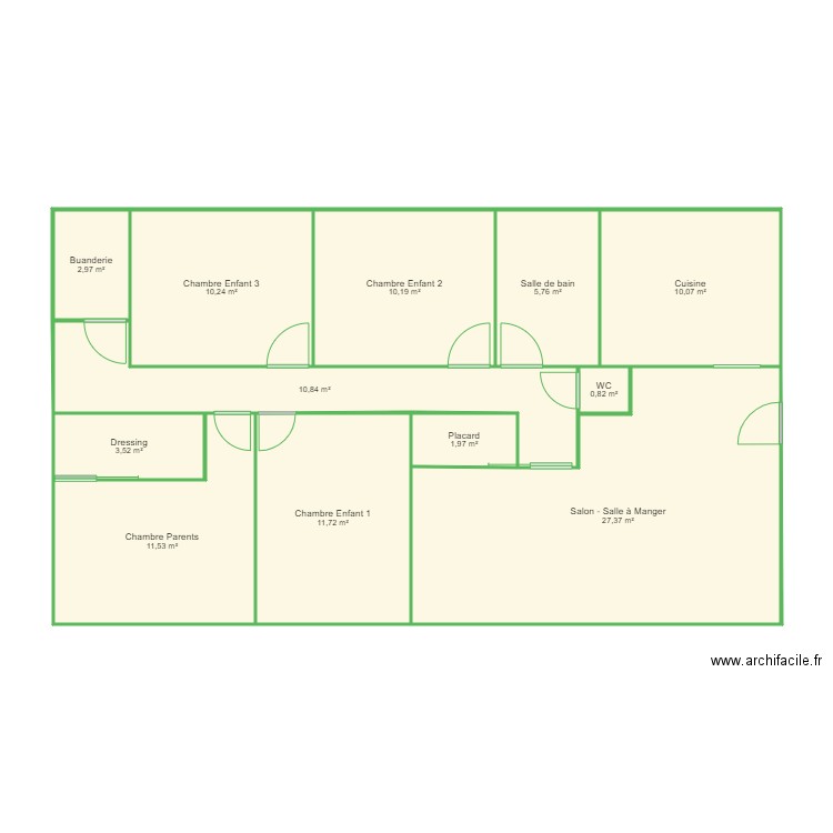 MaisonTricot4. Plan de 12 pièces et 107 m2