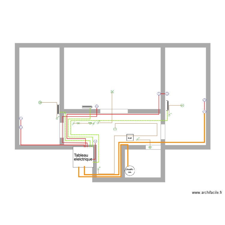 plan elec farjon. Plan de 0 pièce et 0 m2