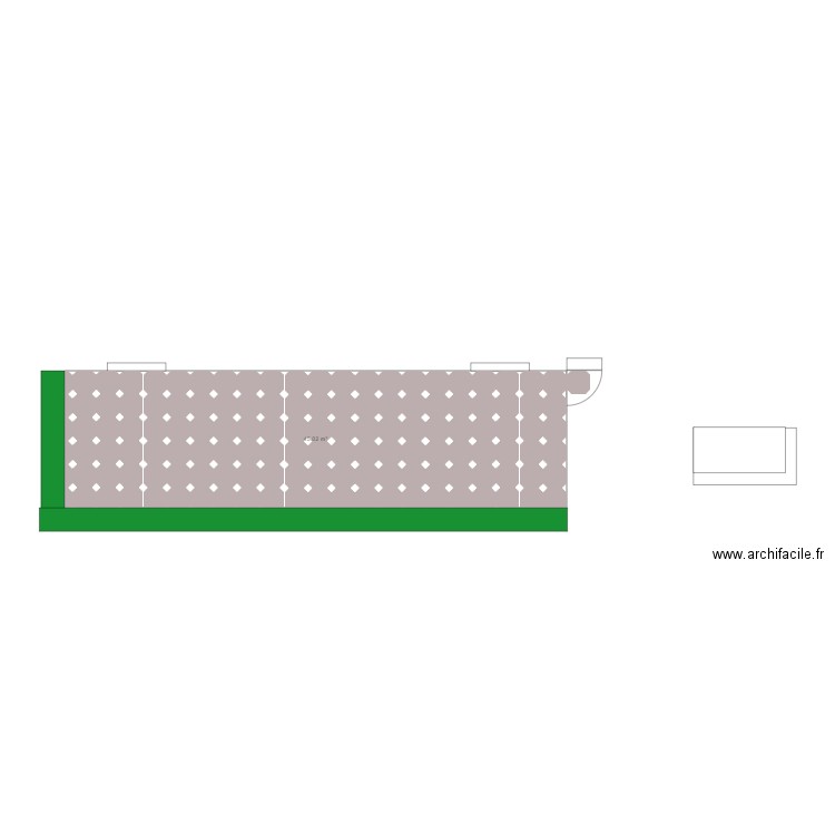 terrasse diamant. Plan de 0 pièce et 0 m2