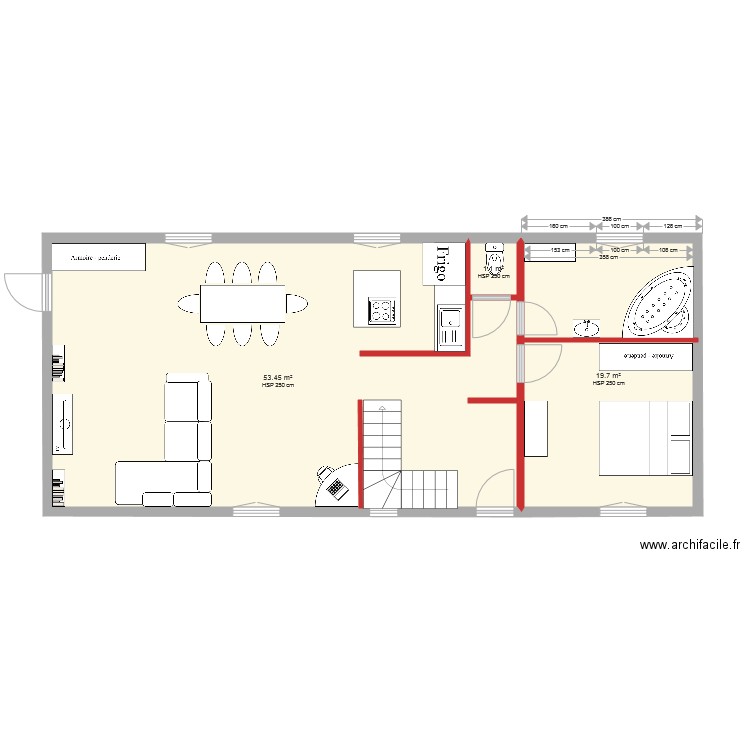 etage. Plan de 0 pièce et 0 m2