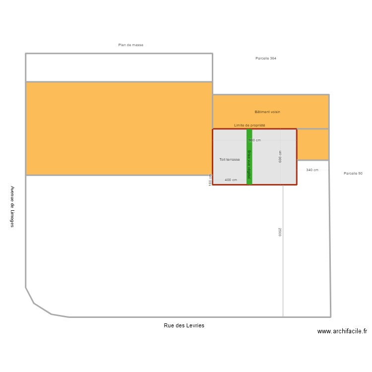 Garage plan de masse. Plan de 7 pièces et 844 m2
