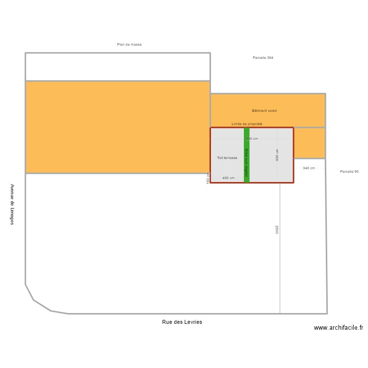 Garage plan de masse. Plan de 0 pièce et 0 m2
