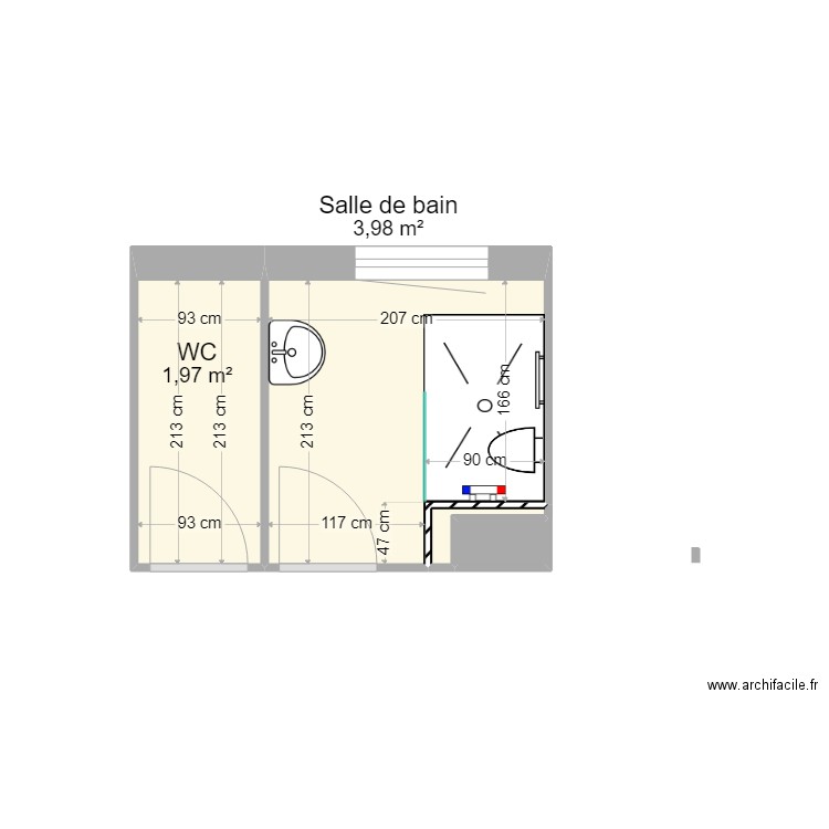 CHASSAGNEUX. Plan de 13 pièces et 107 m2