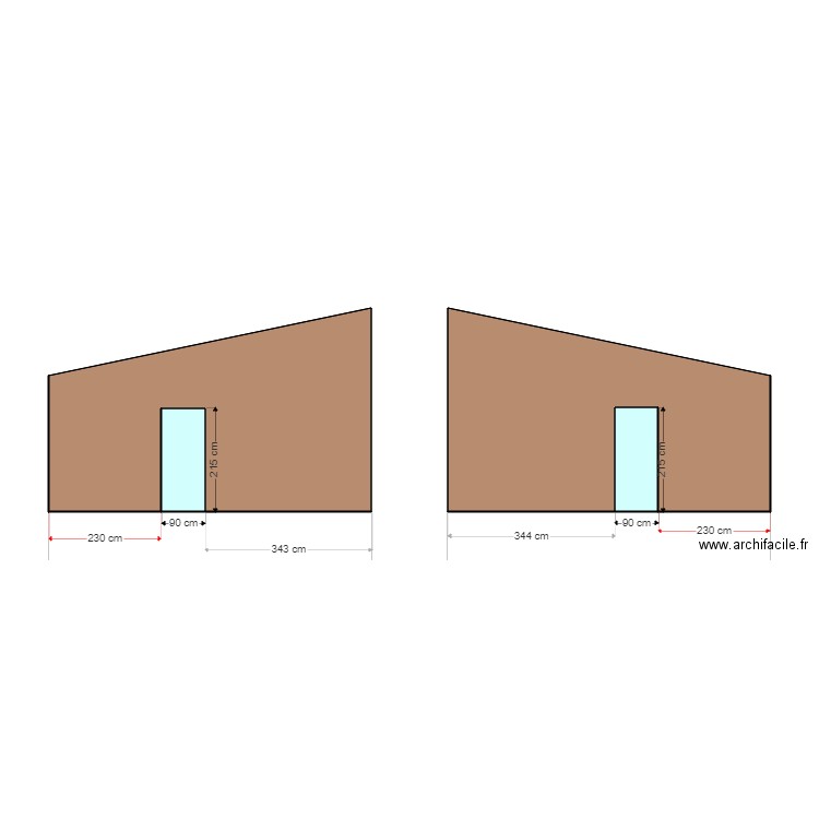 facade est et ouest. Plan de 0 pièce et 0 m2