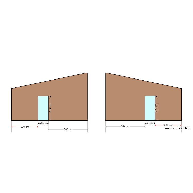 facade est et ouest. Plan de 0 pièce et 0 m2